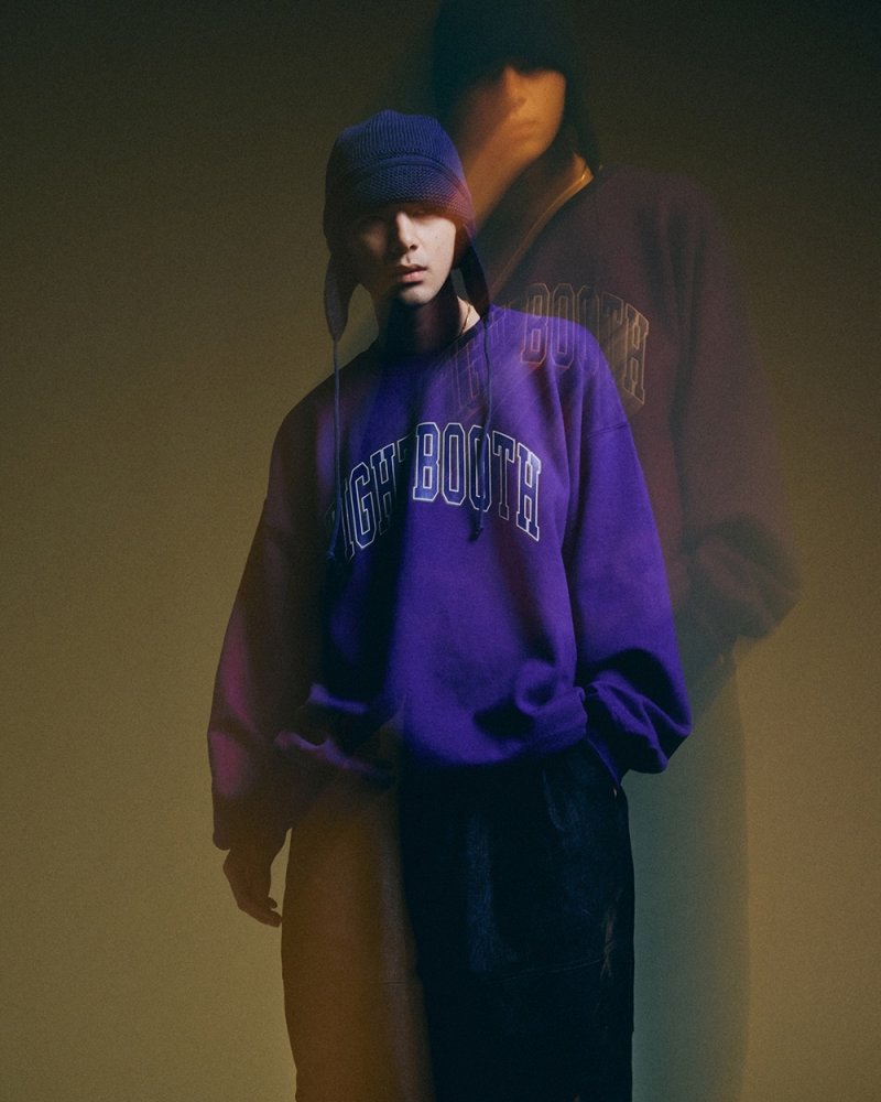 画像3: TIGHTBOOTH/COLLEGE CREW SWEAT（Purple）［カレッジクルースウェット-26秋冬］