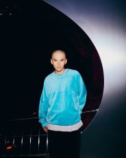 画像6: TIGHTBOOTH/VELOUR L/S CREW（Turquoise）［ベロアクルー-26秋冬］ (6)