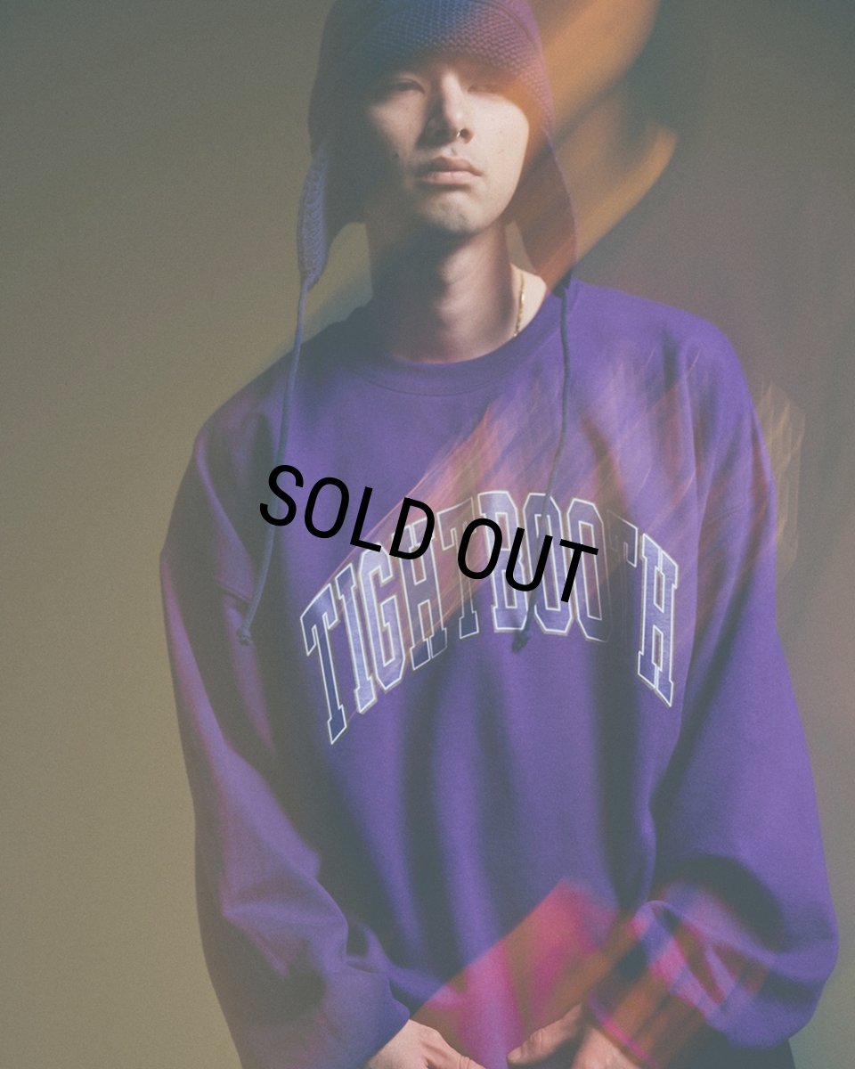 画像6: TIGHTBOOTH/COLLEGE CREW SWEAT（Purple）［カレッジクルースウェット-26秋冬］ (6)