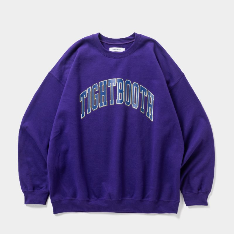 画像1: TIGHTBOOTH/COLLEGE CREW SWEAT（Purple）［カレッジクルースウェット-26秋冬］