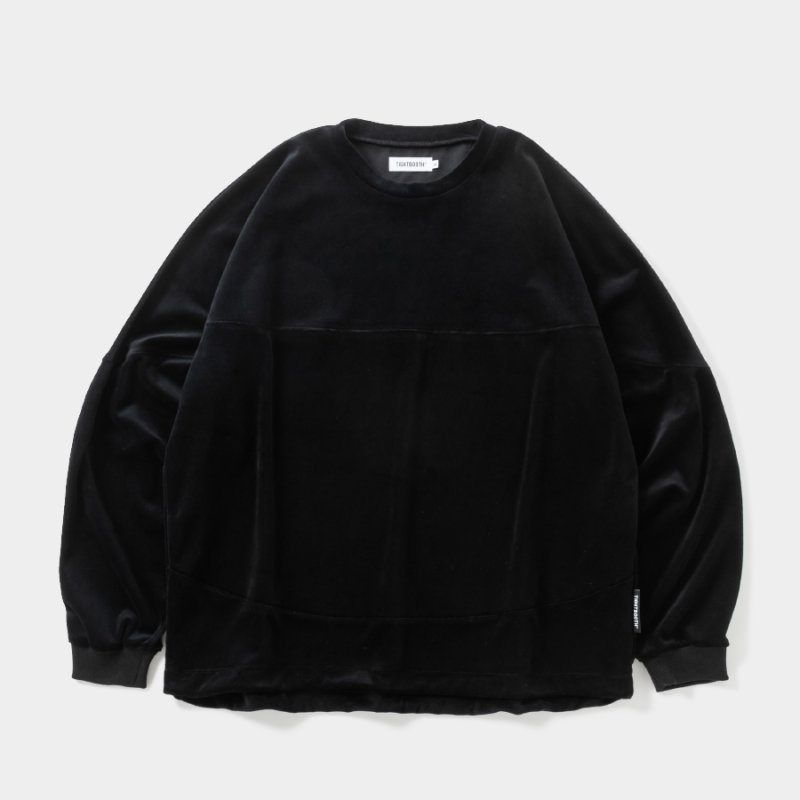 画像1: TIGHTBOOTH/VELOUR L/S CREW（Black）［ベロアクルー-26秋冬］