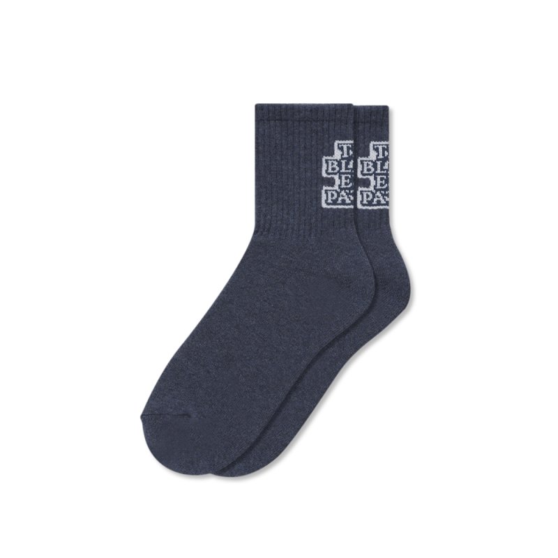 画像1: BlackEyePatch/OG LABEL SHORT SOCKS（NAVY）