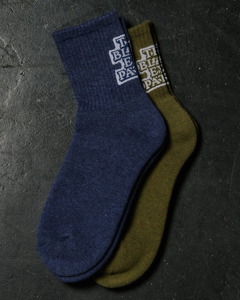 画像4: BlackEyePatch/OG LABEL SHORT SOCKS（NAVY） (4)