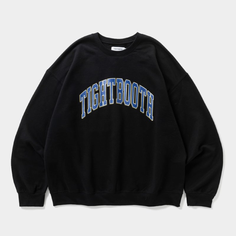 画像1: TIGHTBOOTH/COLLEGE CREW SWEAT（Black）［カレッジクルースウェット-26秋冬］