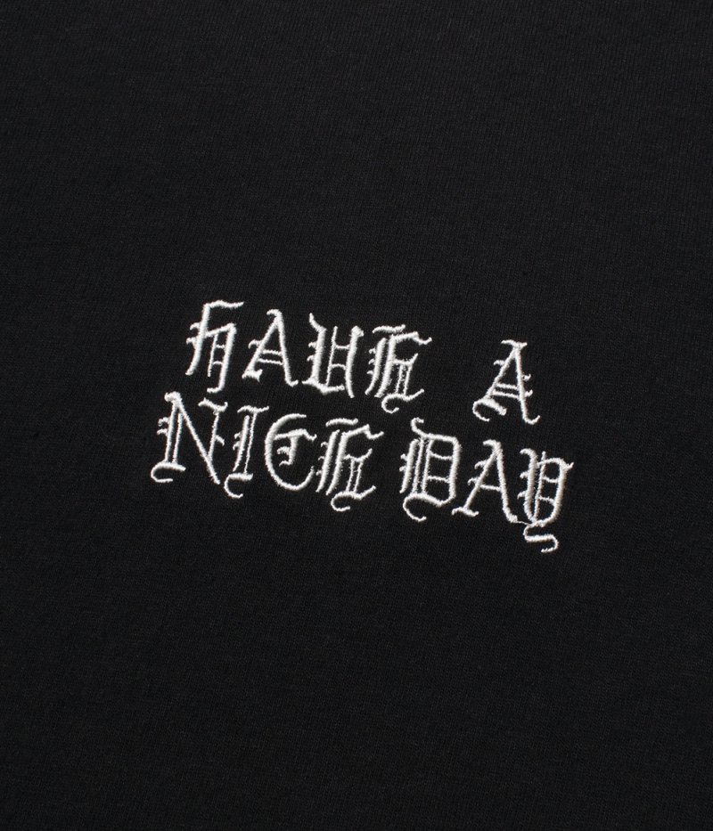 画像2: WACKO MARIA/WASHED HEAVY WEIGHT LONG SLEEVE T-SHIRT（BLACK）［刺繍+プリント長袖T-26秋冬］