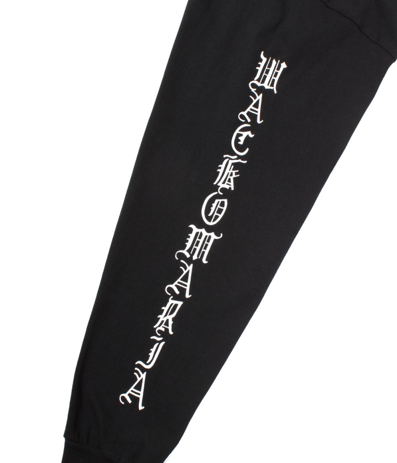 画像3: WACKO MARIA/WASHED HEAVY WEIGHT LONG SLEEVE T-SHIRT（BLACK）［刺繍+プリント長袖T-26秋冬］