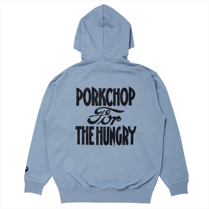 画像2: PORKCHOP/HUNGRY ZIP UP HOODIE（STONE BLUE）［ハングリージップアップフーディー-26秋冬］