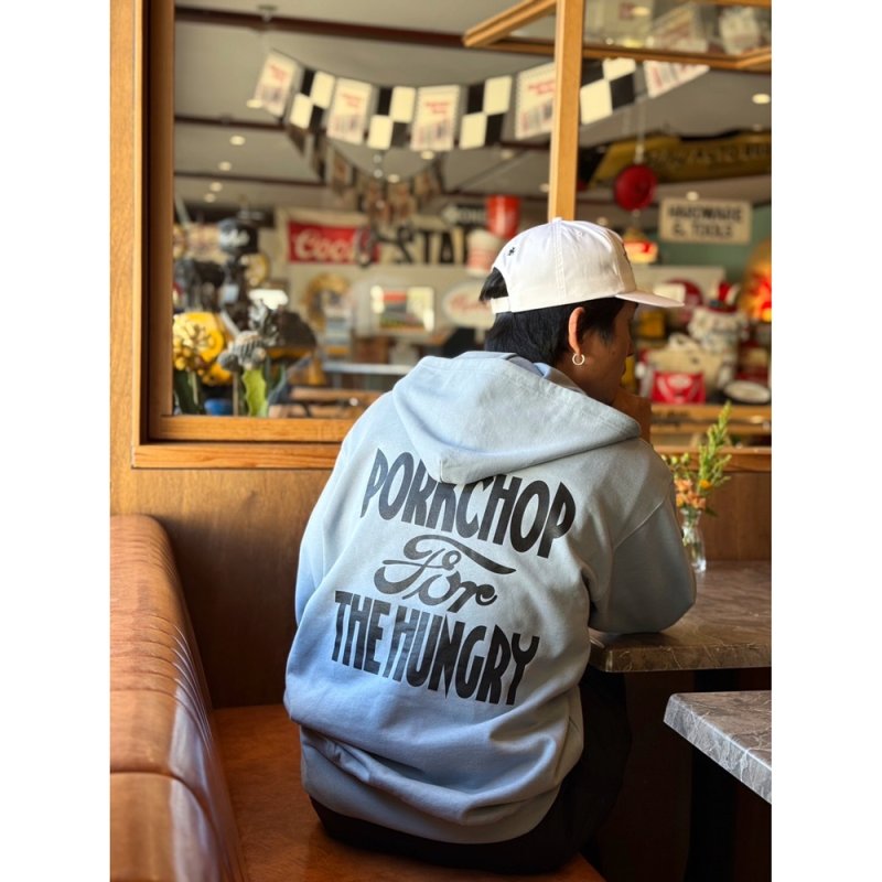 画像3: PORKCHOP/HUNGRY ZIP UP HOODIE（STONE BLUE）［ハングリージップアップフーディー-26秋冬］
