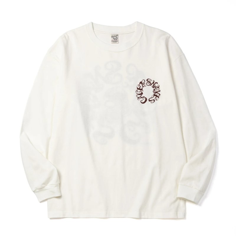 画像1: CALEE/VINTAGE TYPE CALEE SNAKES L/ S TEE（WHITE）［プリント長袖T-26秋冬］