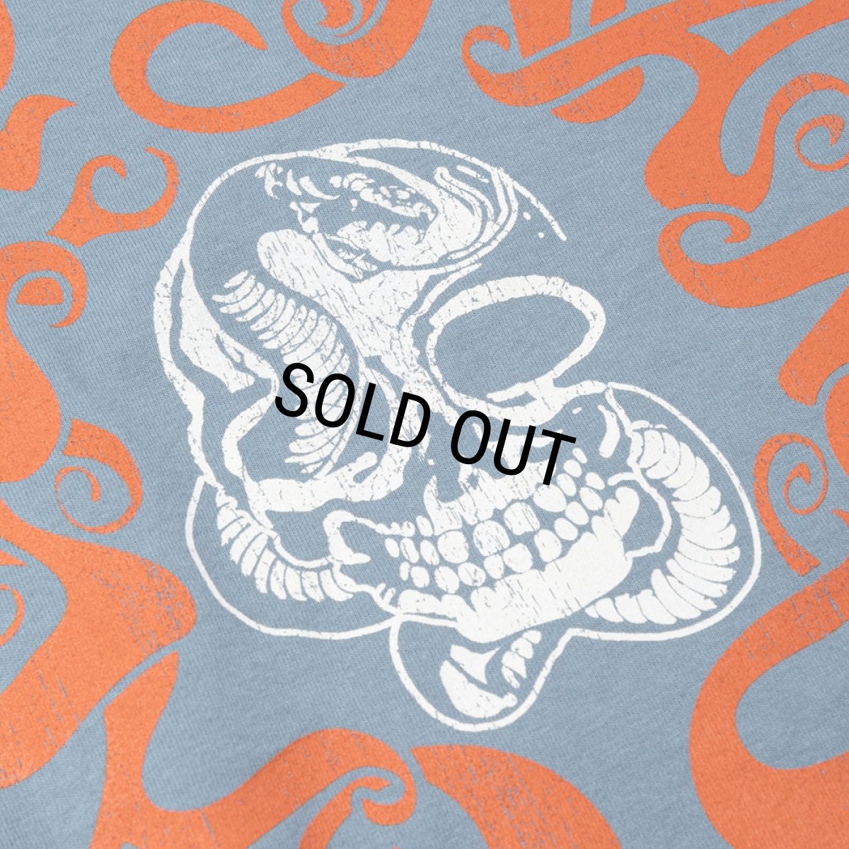 画像6: CALEE/VINTAGE TYPE CALEE SNAKES L/ S TEE（Lt.BLUE）［プリント長袖T-26秋冬］ (6)