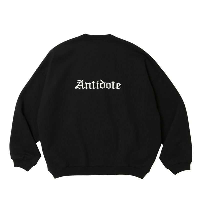 画像2: ANTIDOTE BUYERS CLUB/ASIC Crewneck Sweat Shirt(Pure Black)