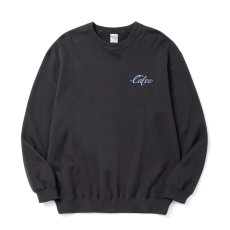 画像2: CALEE/EAGLE PINSTRIPING CREW NECK SW ＜NATURALLY PAINT DESIGN＞（INK BLACK）［クルーネックスウェット-26秋冬］ (2)