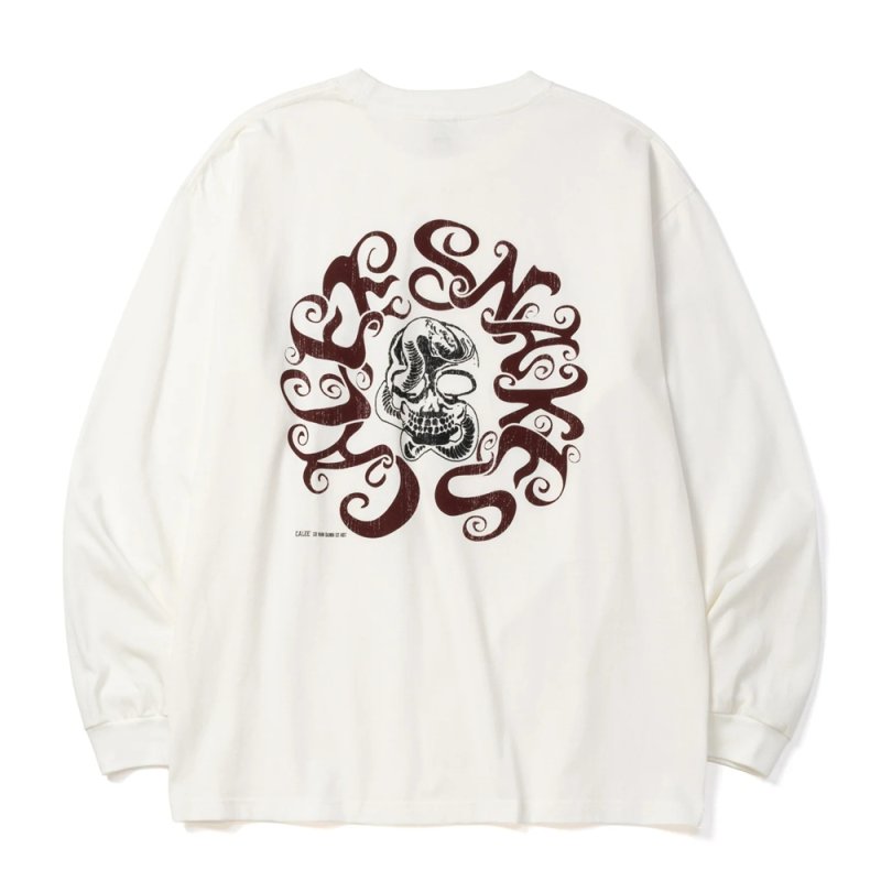 画像2: CALEE/VINTAGE TYPE CALEE SNAKES L/ S TEE（WHITE）［プリント長袖T-26秋冬］