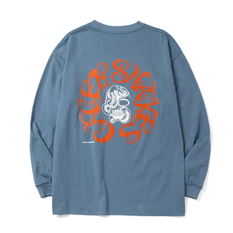 画像2: CALEE/VINTAGE TYPE CALEE SNAKES L/ S TEE（Lt.BLUE）［プリント長袖T-26秋冬］