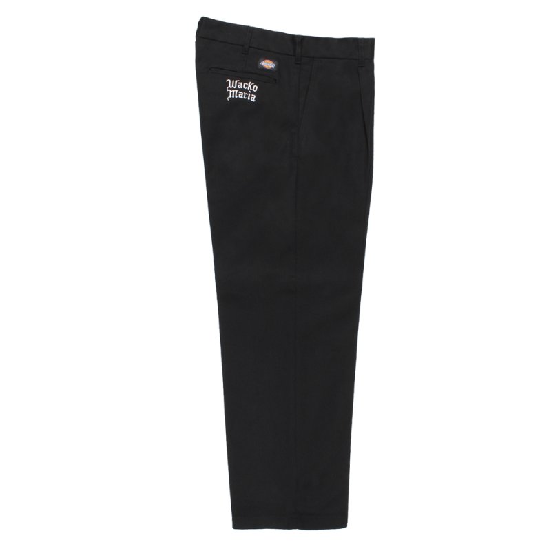 画像1: WACKO MARIA/DICKIES / PLEATED TROUSERS（BLACK）［ワンタックトラウザース-26秋冬］