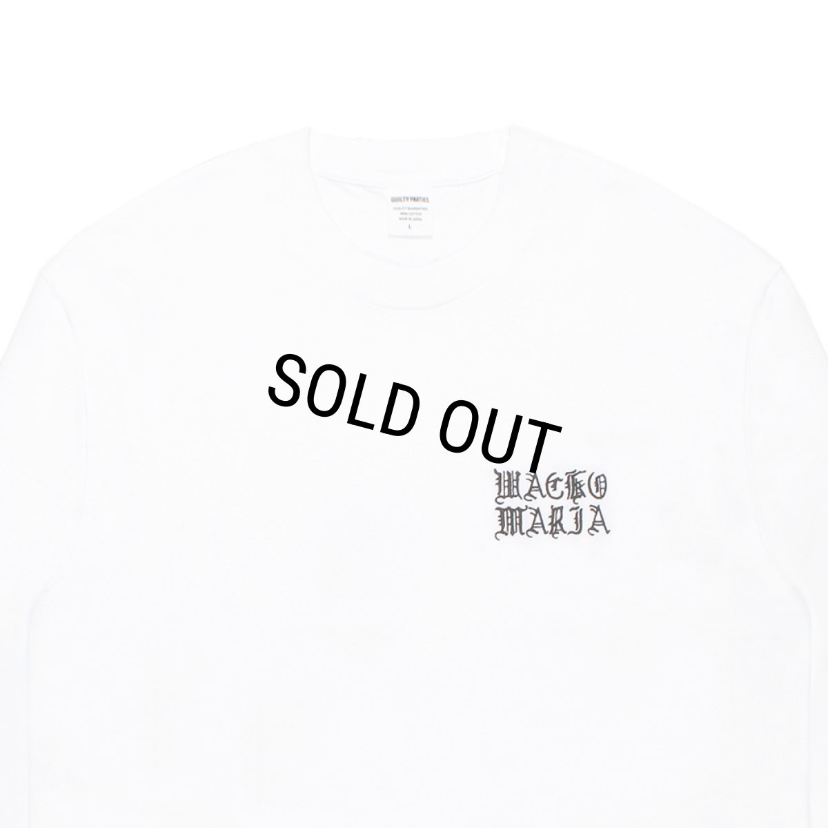 画像3: WACKO MARIA/WASHED HEAVY WEIGHT LONG SLEEVE T-SHIRT（WHITE）［刺繍長袖T-26秋冬］ (3)