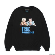 画像1: WACKO MARIA/TRUE ROMANCE / HEAVY WEIGHT SWEAT SHIRT（BLACK）［クルーネックスウェット-26秋冬］ (1)