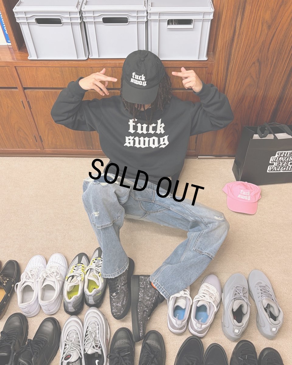 画像3: BlackEyePatch/FUCK SWAG CREW SWEAT（PINK） (3)