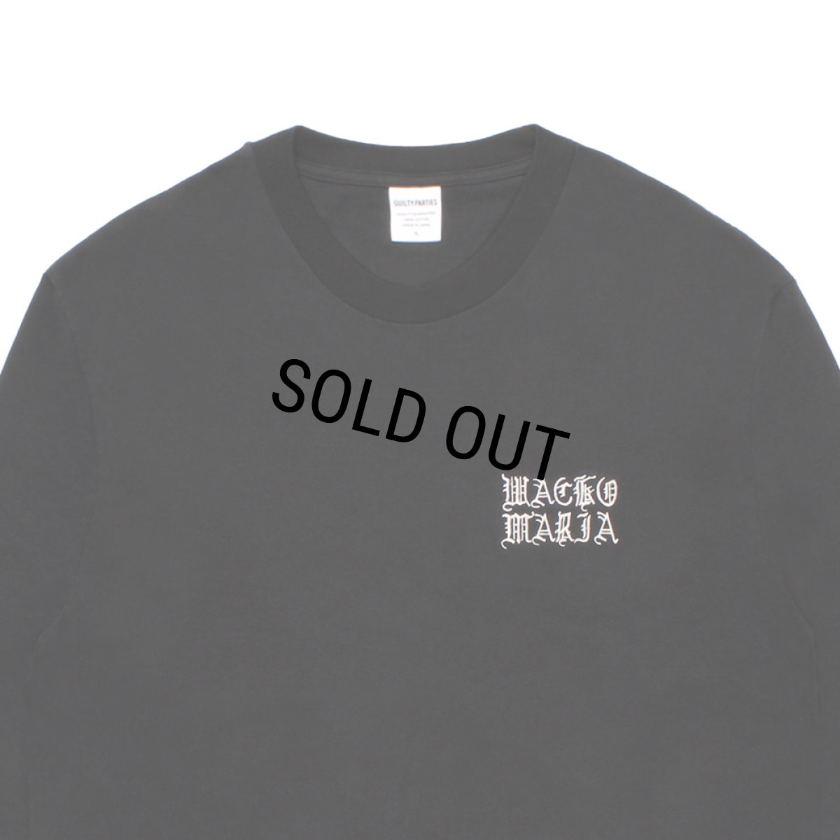 画像3: WACKO MARIA/WASHED HEAVY WEIGHT LONG SLEEVE T-SHIRT（BLACK）［刺繍長袖T-26秋冬］ (3)