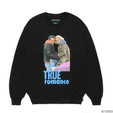 画像1: WACKO MARIA/TRUE ROMANCE / HEAVY WEIGHT SWEAT SHIRT（BLACK）［クルーネックスウェット-26秋冬］ (1)