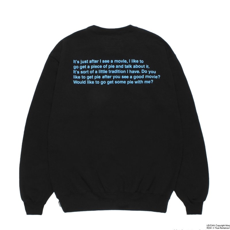 画像2: WACKO MARIA/TRUE ROMANCE / HEAVY WEIGHT SWEAT SHIRT（BLACK）［クルーネックスウェット-26秋冬］