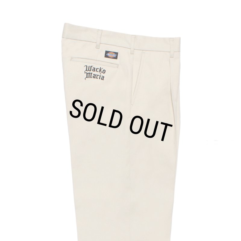 WACKO MARIA/DICKIES / PLEATED TROUSERS（IVORY）［ワンタック