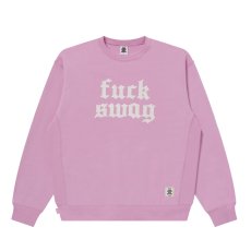 画像1: BlackEyePatch/FUCK SWAG CREW SWEAT（PINK） (1)