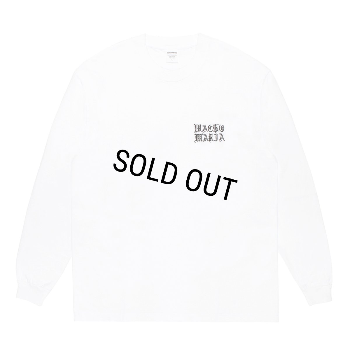 画像1: WACKO MARIA/WASHED HEAVY WEIGHT LONG SLEEVE T-SHIRT（WHITE）［刺繍長袖T-26秋冬］ (1)