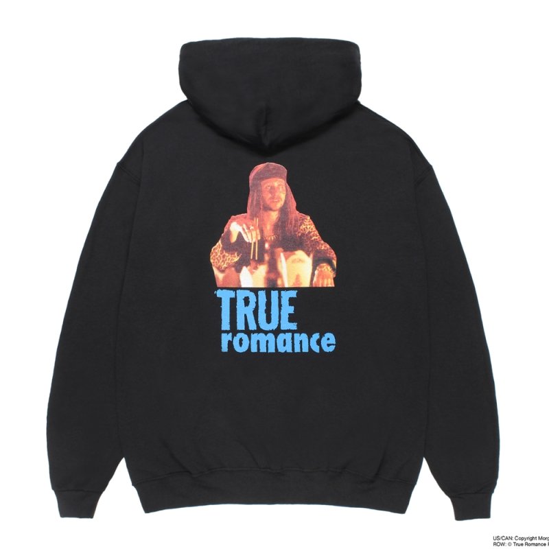 画像2: WACKO MARIA/TRUE ROMANCE / HOODED SWEAT SHIRT（BLACK）［プルオーバーパーカー-26秋冬］