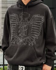 画像5: BlackEyePatch/GOLD WING WASHED HOODIE（WASHED BLACK） (5)