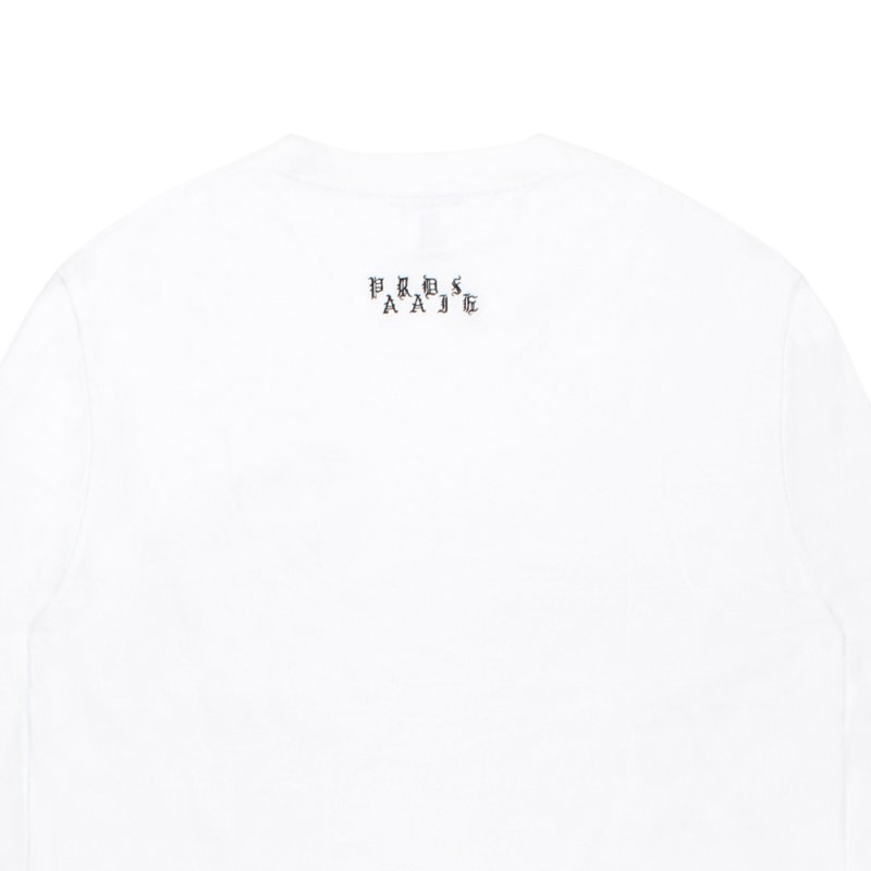 画像3: WACKO MARIA/WASHED HEAVY WEIGHT LONG SLEEVE T-SHIRT（WHITE）［刺繍長袖T-26秋冬］