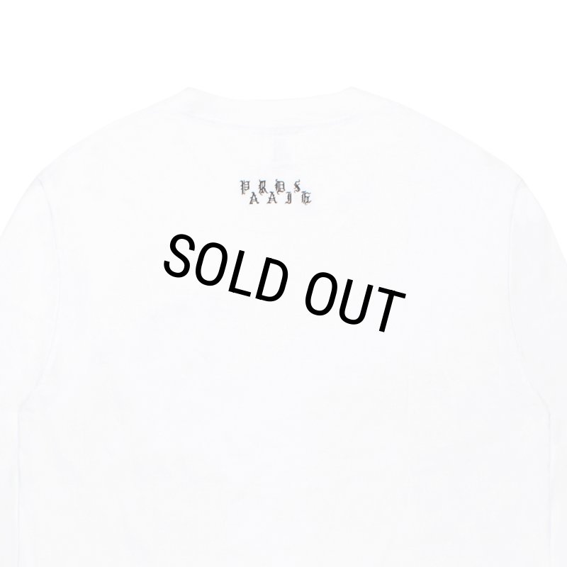 WACKO MARIA/WASHED HEAVY WEIGHT LONG SLEEVE T-SHIRT（WHITE）［刺繍