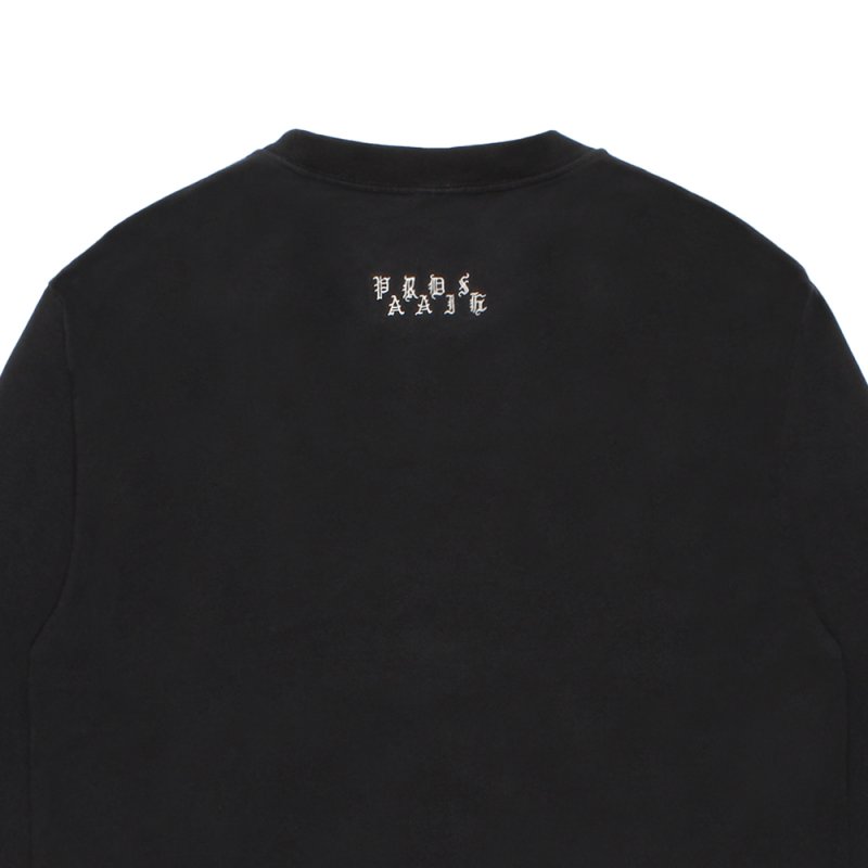 画像3: WACKO MARIA/WASHED HEAVY WEIGHT LONG SLEEVE T-SHIRT（BLACK）［刺繍長袖T-26秋冬］
