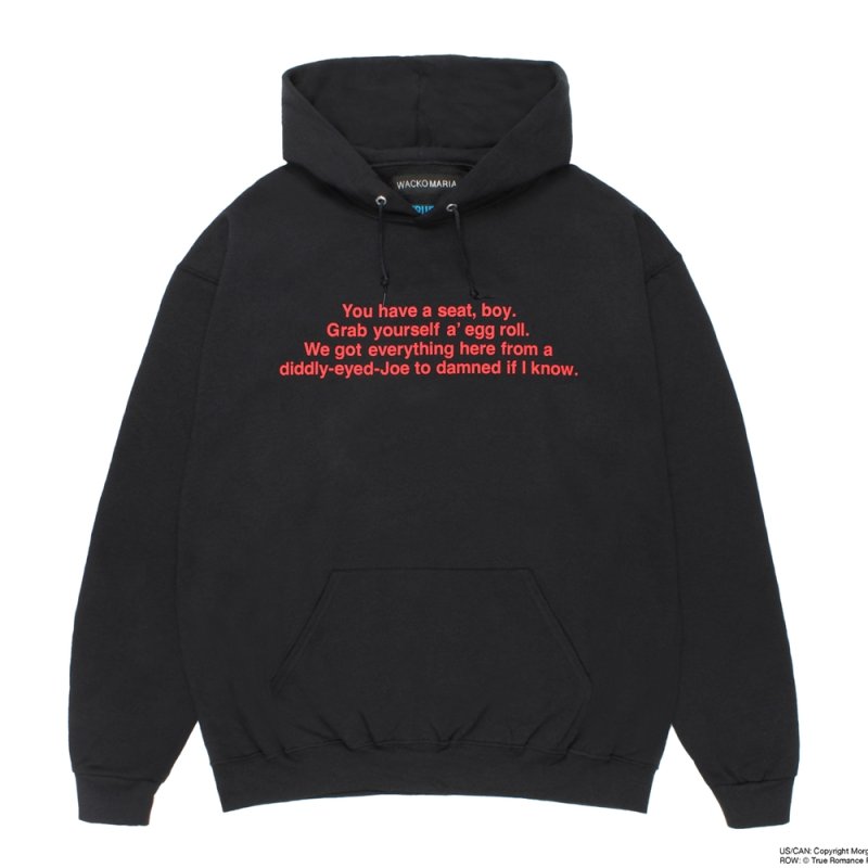 画像1: WACKO MARIA/TRUE ROMANCE / HOODED SWEAT SHIRT（BLACK）［プルオーバーパーカー-26秋冬］