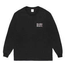 画像1: WACKO MARIA/WASHED HEAVY WEIGHT LONG SLEEVE T-SHIRT（BLACK）［刺繍長袖T-26秋冬］ (1)