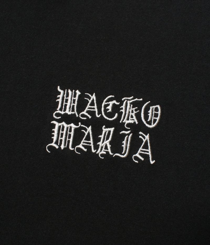画像3: WACKO MARIA/WASHED HEAVY WEIGHT LONG SLEEVE T-SHIRT（BLACK）［刺繍長袖T-26秋冬］