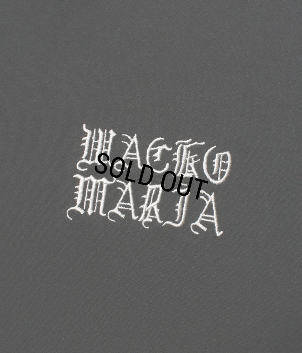 画像4: WACKO MARIA/WASHED HEAVY WEIGHT LONG SLEEVE T-SHIRT（BLACK）［刺繍長袖T-26秋冬］ (4)