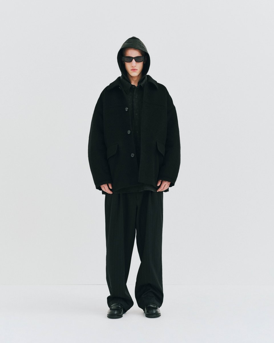 画像3: COOTIE PRODUCTIONS/Wool Gabardine 2 Tuck Easy Trousers（Stripe）［ツータックイージートラウザース-26秋冬］ (3)