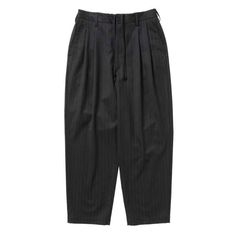 画像1: COOTIE PRODUCTIONS/Wool Gabardine 2 Tuck Easy Trousers（Stripe）［ツータックイージートラウザース-26秋冬］