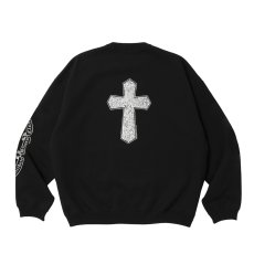 画像2: ANTIDOTE BUYERS CLUB/ASIC Crewneck Sweatshirt（Leaf Skull）（Pure Black） (2)