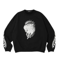 画像1: ANTIDOTE BUYERS CLUB/ASIC Crewneck Sweatshirt（Reaper）（Pure Black） (1)