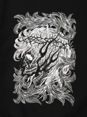 画像4: ANTIDOTE BUYERS CLUB/ASIC Crewneck Sweatshirt（Leaf Skull）（Pure Black） (4)