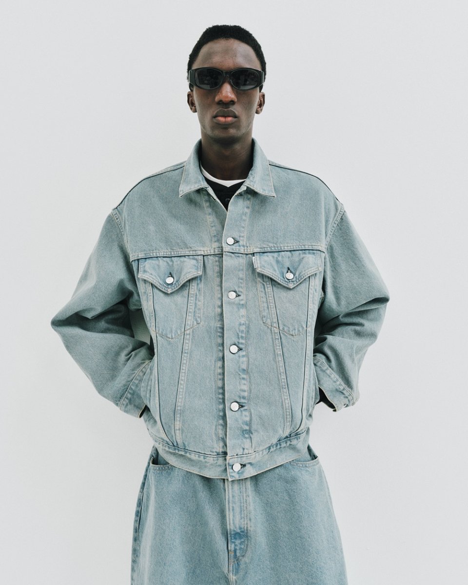 画像6: COOTIE PRODUCTIONS/12.5oz Denim Trucker Jacket（Indigo Fade OD）［デニムトラッカーJKT-26秋冬］ (6)