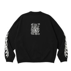 画像2: ANTIDOTE BUYERS CLUB/ASIC Crewneck Sweatshirt（Reaper）（Pure Black） (2)
