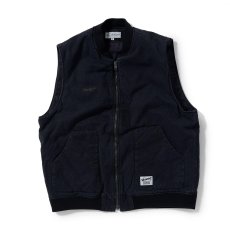 画像1: ROUGH AND RUGGED/SQV（BLACK）［中綿入りジップアップベスト-26秋冬］ (1)