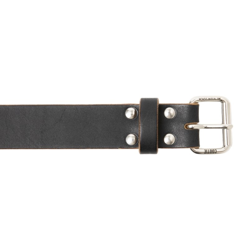 画像2: COOTIE PRODUCTIONS/Tea-Core Leather Narrow Belt（Black）［レザーナローベルト-26秋冬］