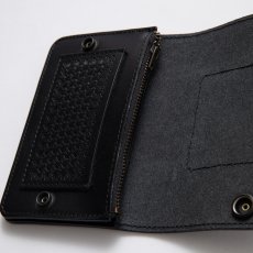 画像4: RATS/SHORT LEATHER WALLET（BLACK）［ショートレザーウォレット-26秋冬］ (4)