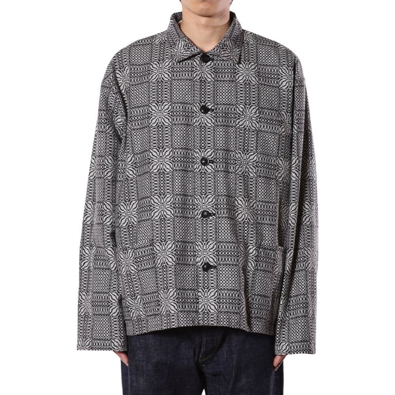 画像3: CALEE/JACQUARD COVERALL（BLACK）［ジャガードカバーオール-26秋冬］