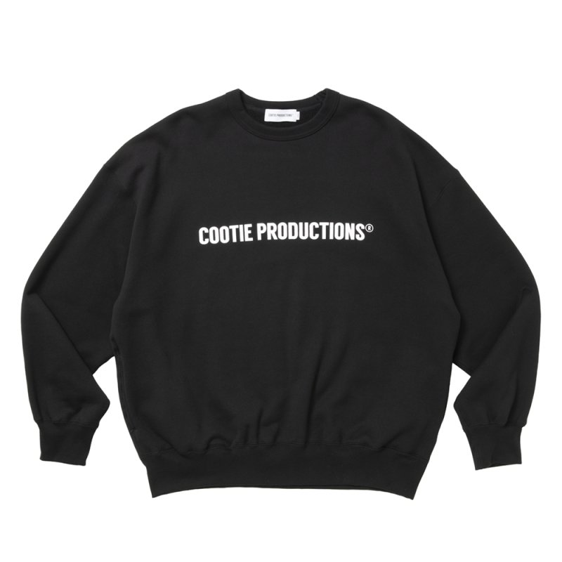 画像1: COOTIE PRODUCTIONS/Plain Sweat Crew - LOGO（Black）［プレーンスウェットクルー-26秋冬］