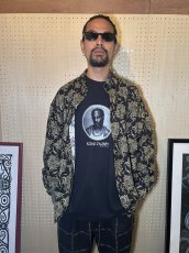 画像3: exodus brand/BUDS PAISLEY REGULAR COLLAR SHIRT（BLACK）［バッズペイズリーレギュラーカラーシャツ-26秋冬］ (3)